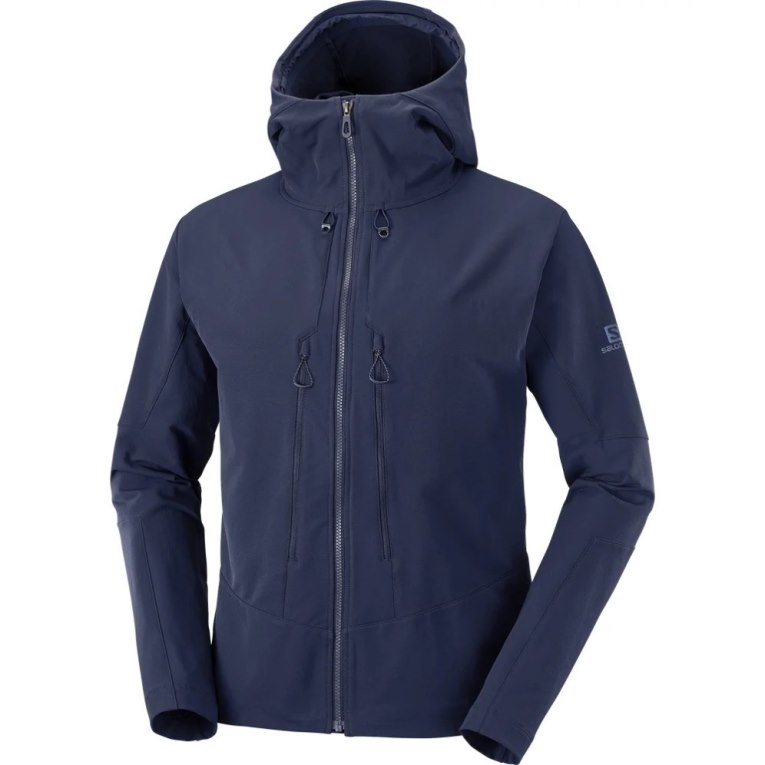 Casaco Salomon Outpeak Softshell Full Zip Masculino Azul Marinho | PT O07435